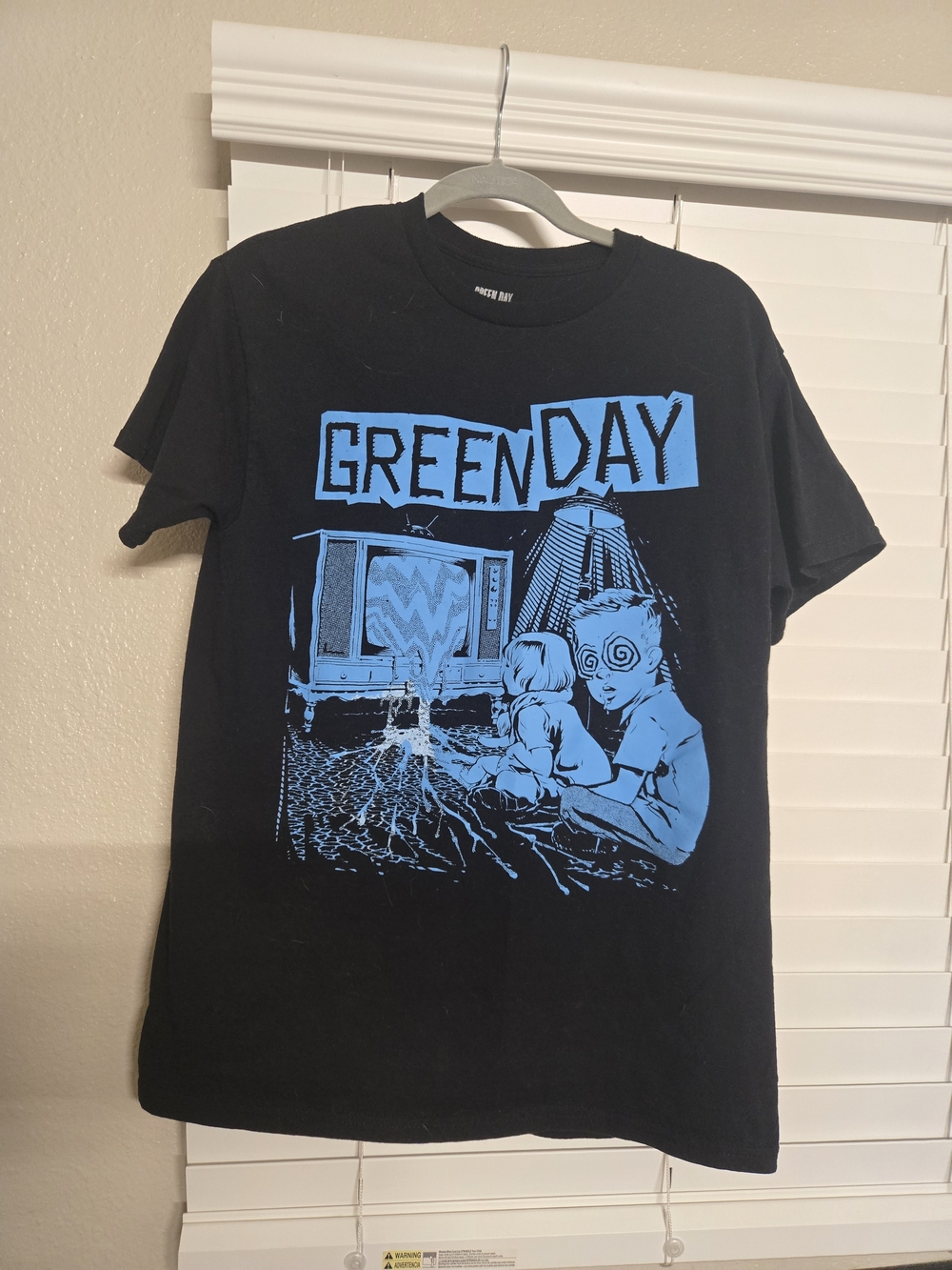 Green Day Graphic Tee - Black with Blue Print